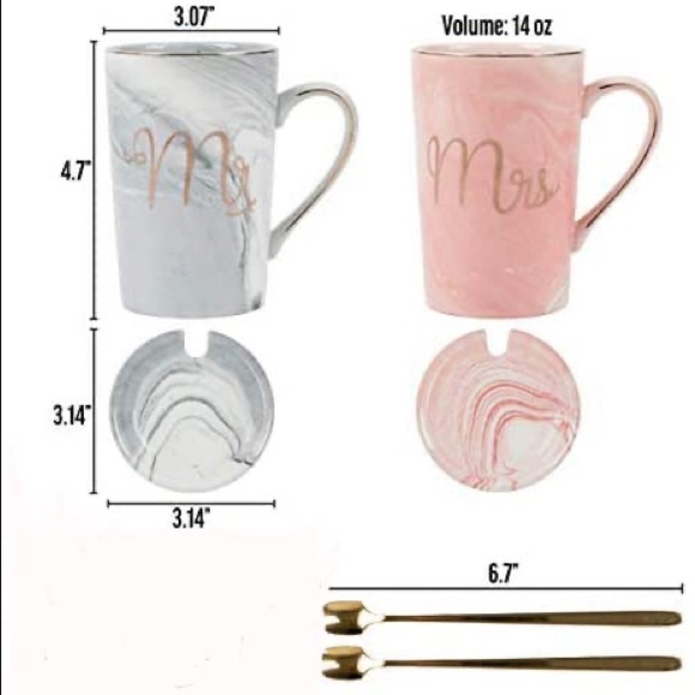 Mr. and Mrs. Coffee Mug Set - Picture 2 of 7